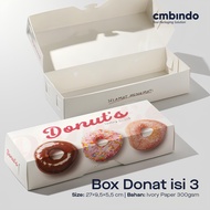 Box Donut Box Size 27x9.5x5.5cm 300gsmIVORY Food Storage Container