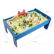 Train Table With Wooden Track Full Set Of Equipment Children's Toy