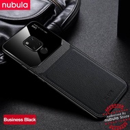 NUBULA For Huawei Mate 20X (7.2 ) Casing Hard Grained Leather Back Cover Plexi glass CellPhone Case 