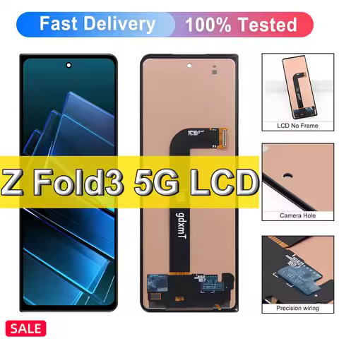 TFT Fold3 For Samsung Z Fold 3 F926 F9260 LCD Display Touch Screen Digitizer Assembly Replacement Fo