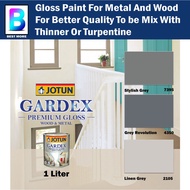 Jotun Paint Gardex Premium Gloss Wood and Metal 1 Liter Stylish Grey 7395 / Grey Revolution 4350 / L