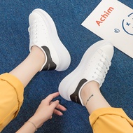McQueen McQueen White Shoes Spring Summer Women's Shoes All-Match Thick-Soled McQueen Dad Shoes Whit