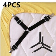 4PCS Adjustable Triangle Elastic Suspenders Gripper Belt Bed Sheet Fasteners Mattress Covers Sofa Cushion Strap Clip Home Gadget