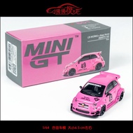MINI GT 1: 64 Phiat ABARTH LB ABARTH 595 Pink 49 #Wide Body Modified Car Model