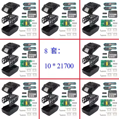 BL1830 10 X 21700 Li-ion Battery Case PCB Charging Protection Circuit Board Shell Box BL1845 For MAK