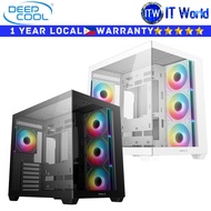 Deepcool Computer PC Case CG530 4F Dual Chamber ATX Case Tempered Glass (Black | White) | itw