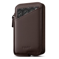 VULKIT-หนังแท้กระเป๋าสตางค์ใส่บัตรปิดกั้น RFID บางมีบัตร10 + ใบและเงินสดแบบพับ-VW113P
