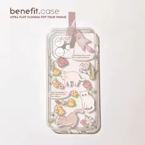 Kawaii Korean Sunshine Cat Phone Case for Infinix Note 40 30i 12 11 10 Zero 30 20 Smart 9 8 7 6 5 VI