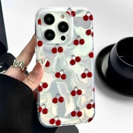 Vintage Cartoon Cherry Romantic Flower Rose Phone For  Samsung Galaxy S25 S25+ S26 A36 A56 A06 A07 A