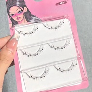 假睫毛带钻夸张假睫毛 DOUDOUTIAN False Eyelashes Sparkling Diamond Eyelashes Exaggerated Butterfly False Eyelas