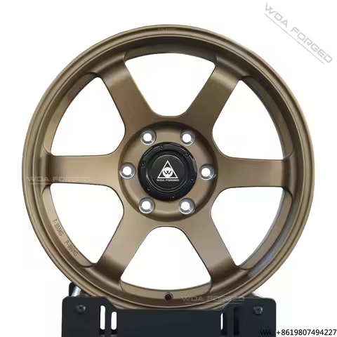 Custom 6 Hole Te37 Forged Alloy Passenger Car Wheels Bronze Design 18 19 20 21 22 23 Inch for