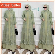 Modern Muslim Eid Fashion Hayya Dress/ New Brocade Dress Muslim Dress/ Hayya Brocade Dress Luxury Pa