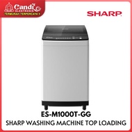 MESIN CUCI TOP LOADING SHARP 10Kg ES-M1000T-GG / ES M1000TGG