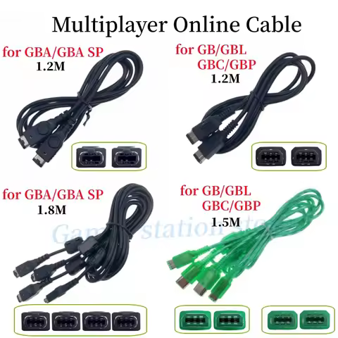 1/5/10 PCS Multiplayer Online Cable for Nintendo GB GBL GBC GBL GBA GBA SP Game Console 2-4 Players 