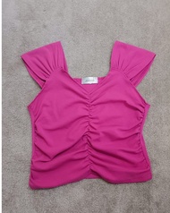 94738 Women cotton stretchable V neck top