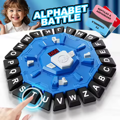 Word Game Family Board Game with Digital Display Timer Fun Fast-Paced 24-Letter Game for Learning Pa