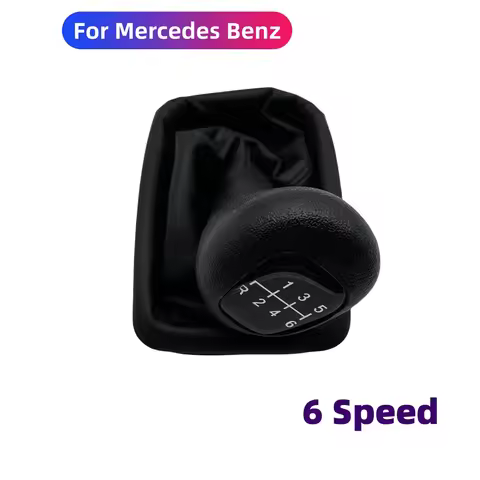 5 6 Speed NEW Gear Shift Knob With Leather Boot For Mercedes Benz W202 C 93-01 W208 CLK 97-03 W210 E