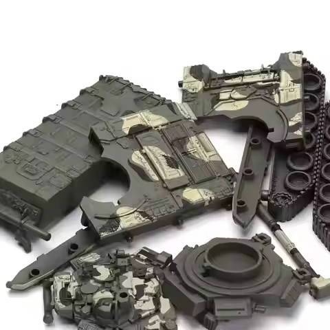 1/48 Russian T90 Tank Model Wheeled Vehicle Model Miniature Tank Model 4D Modern Tank Model for Chil