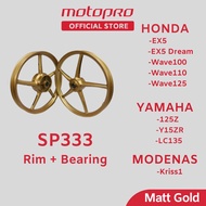 MOTOPRO Sport Rim SP 333 with bearing and bush 5 kaki Sportrim EX5 Dream Wave 100 125Z  LC135 135LC 