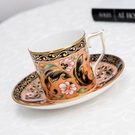 皇冠德貝瓷Royal Crown Derby 伊萬里1999骨瓷咖啡杯盤Camellias