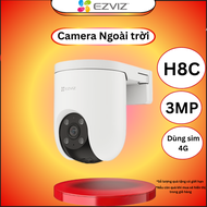Camera ngoài trời & trong nhà dùng SIM 4G Ezviz H8C -3M Xoay 360 độ - Kết nối Wifi Chống nước IP65 B