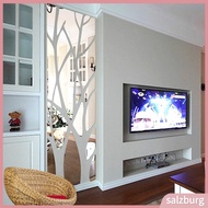   1 Set Tree Pattern Mirror Wall Stickers Smooth Surface Acrylic TV Background Wall Decal Sticker Home Decor