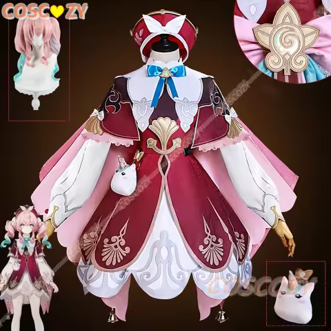 Honkai Star Rail Hyacine Cosplay Costume Dress Wig Headwear Cute Bow Tie Props Full Set Women Girls 