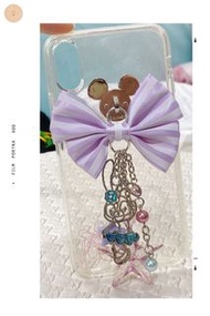 手機殼🎶iPhone X 手機殼 Disney 迪士尼 Stella 史黛拉兔 紫色蝴蝶結 華麗吊飾