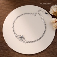 S999 Solid Silver Spirit Snake & Double Layer Bracelet | Gelang | New Chinese Luxe Chinese Trendy Zo