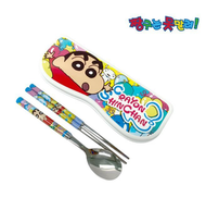 蠟筆小新 - 蠟筆小新 不鏽鋼餐具連收納盒 (平行進口)