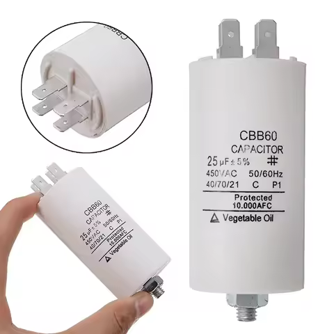 1pcs CBB60 Starting Capacitor 10uF~70uF 12UF Motor Capacitor 50 / 60Hz 450VAC with M8 screw for elec