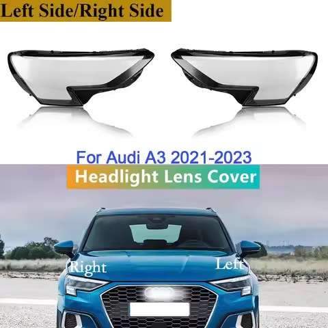 Left/Right Front Headlamp Cover Headlight Shell Transparent Lampshade Lens For Audi A3 2021 2022 Hea