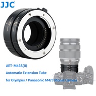 JJC 4/3 Auto Focus Macro Extension Tube Set for Olympus OM SYSTEM OM-1 OM-D E-M1 Mark III E-M5 E-M10