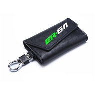 3D cowhide Key key case Holder Chain Collection Keychain for Kawasaki ER6N ER-6N Logo Motorcycle Bad