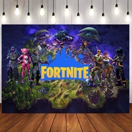Fortnite Backdrop For Photography Baby Shower Kids Game Background Birthday Party Decor Custom Name Photo
