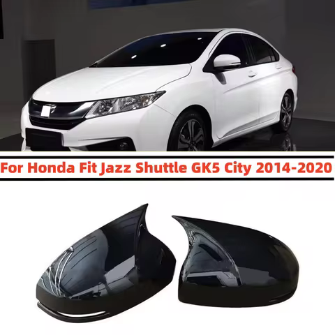 For Honda Fit Jazz GK5 GK6 Shuttle City 2014-2020 Car Rearview Side Mirror Cover Sticker Wing Cap Ex