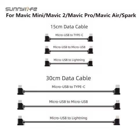 15cm/30cm Data Cable For DJI Mini SE/ Mavic Mini/ Mavic 2/ Mavic Pro/Mavic Air/Spark Wire Flex Line 
