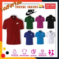 Nike2 Collar Tshirt Baju Kolar Unisex OEM dri-fit 100% microfiber cloth baju murah jersi jersey ready stock stok