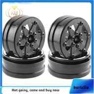 4Pcs Carbon Fiber 1.9inch Beadlock Wheel Rim Wheel Hub for 1/10 RC Crawler Car  SCX10 TRX4