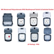 MK Masterseal Polycarbonate IP66 Weatherproof Switch & Switched Socket