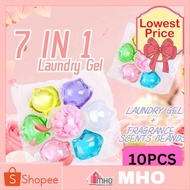 【10PCS】7IN1 Flower Laundry Gel With Scent Beads Concentrated Clothes Washing Fragrance Gel Detergent Fabric Softener