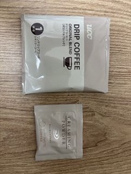 UCC Drip Coffee, Creamer, and Sugar