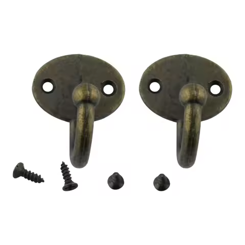 Bronze Color Clothes Hanging Hook Single Hook Antique Furniture Hardware Hook Up Bathroom Kitchen Fu