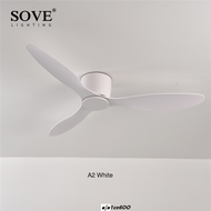 ✥◐◘SOVE Modern Black White Low Floor DC Motor 30W Ceiling Fans With Remote Control Simple Ceiling Fa