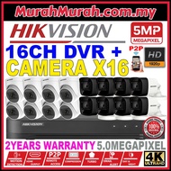 HIK HIKVISION 5MP 16-CHANNEL 2HDD CCTV Ultra HD 1920P 5.0MP 16CH DVR+Camera Package P2P View phone s