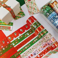 SSK_ Gift Wrapping Tape Colorful Christmas Washi Tape for Gift Wrapping and Scrapbooking Waterproof Decorative Sticker Tape with Exquisite Patterns Perfect for Southeast