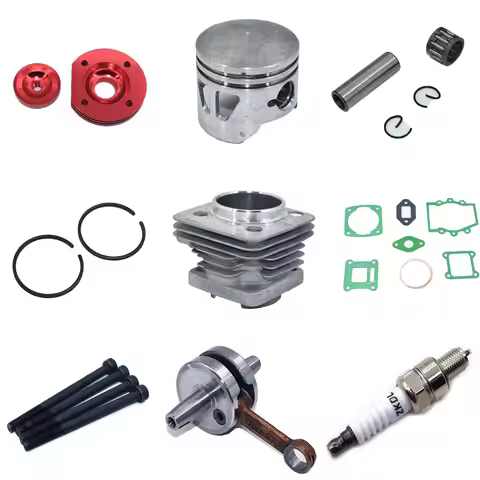 49CC Engine Cylinder Piston Cylinder Head Spark Plug Gasket Parts Sparately For 49CC Refitting Engin