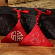 Kantong Jimat Hu Baby Jimat Kebal Sajam Bayi Peniti Bayi Karakter Fu/Pingan/Jiankang Kantung Jimat A