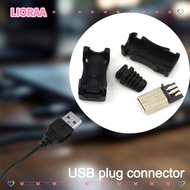 LIORA‌A Mini USB Male Connector, DIY Mini USB Jack USB 2.0 Jack, 5Pin Plug Socket 5Pin Data Cable Co
