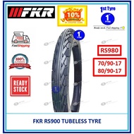 2025} FKR TYRE RS980 TUBELESS CUTTING CORSA SPORT RAIN 70/90-17 80/90-17